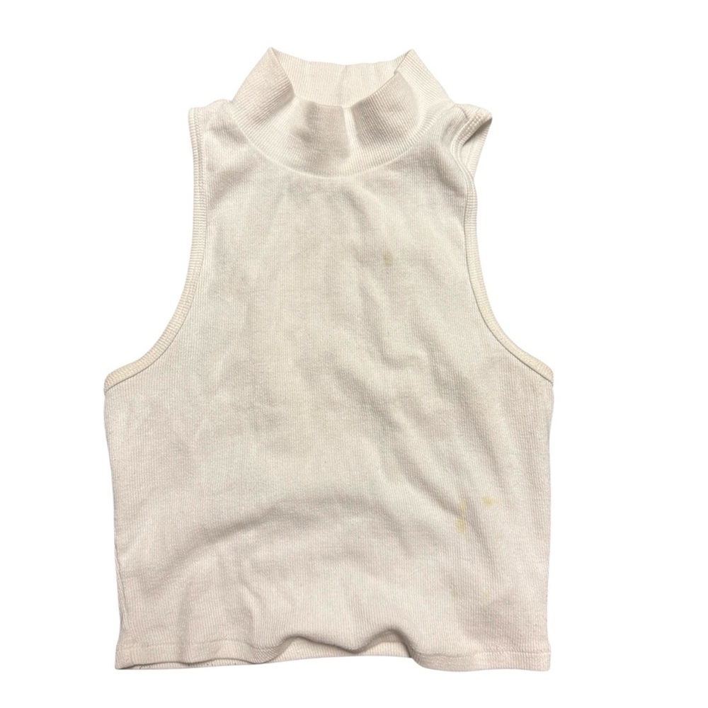 Hollister Cream High Neck Tank Top